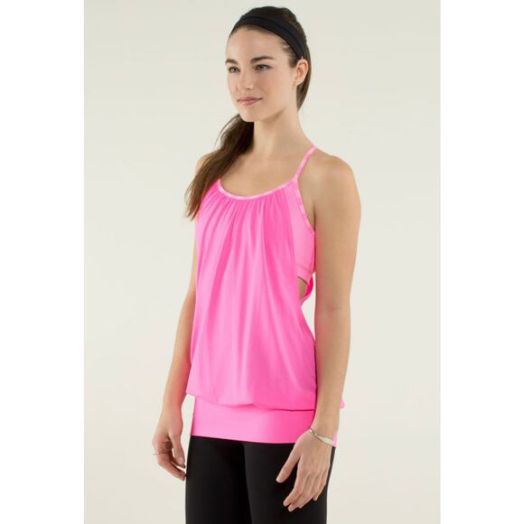Lululemon No Limits Tank Barbiecore Zing Pink Light Size 4 - Picture 1 of 6